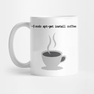 sudo apt-get install coffee Funny Linux Command Mug